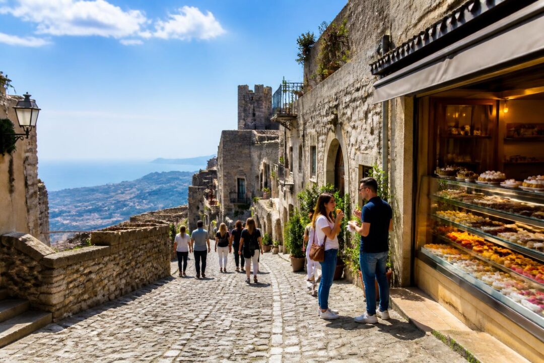 scopri come visitare erice in un giorno con un itinerario che ti guida attraverso il borgo medievale, panorami mozzafiato e le pasticcerie storiche più famose.